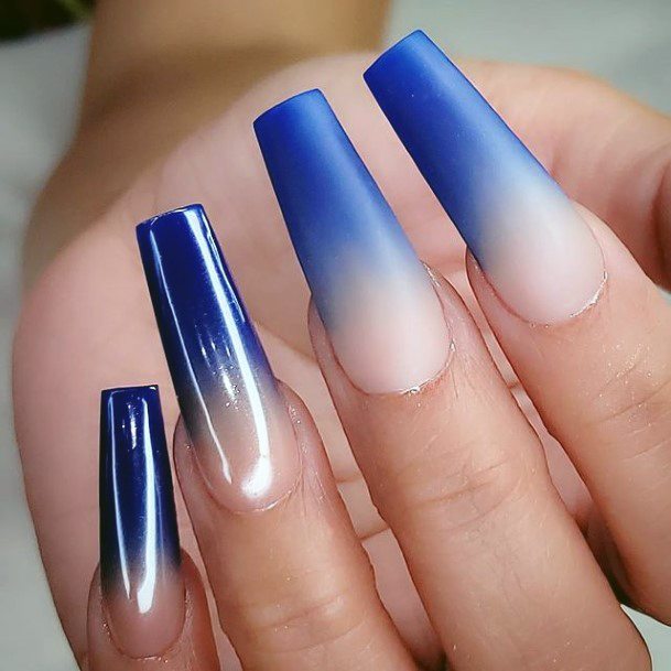 Girl With Feminine Ombre Summer Nail