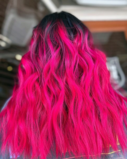 Girl With Feminine Pink Hairstyles