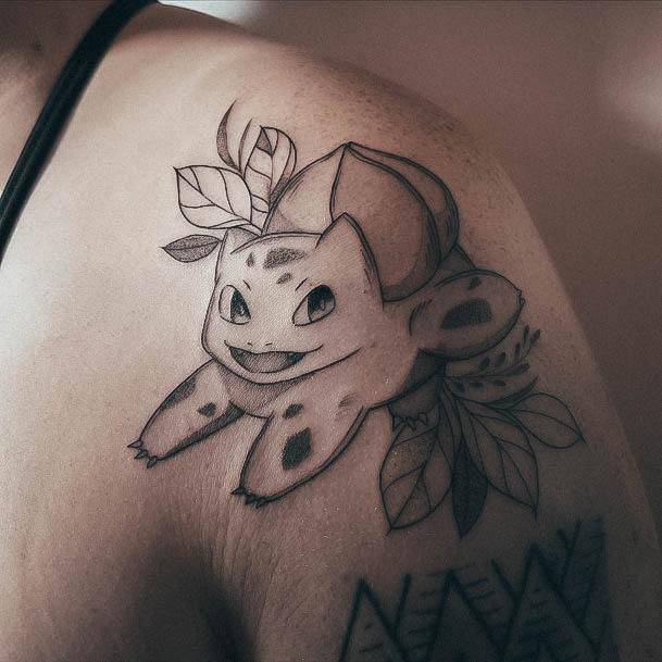 Girl With Feminine Pokemon Tattoo