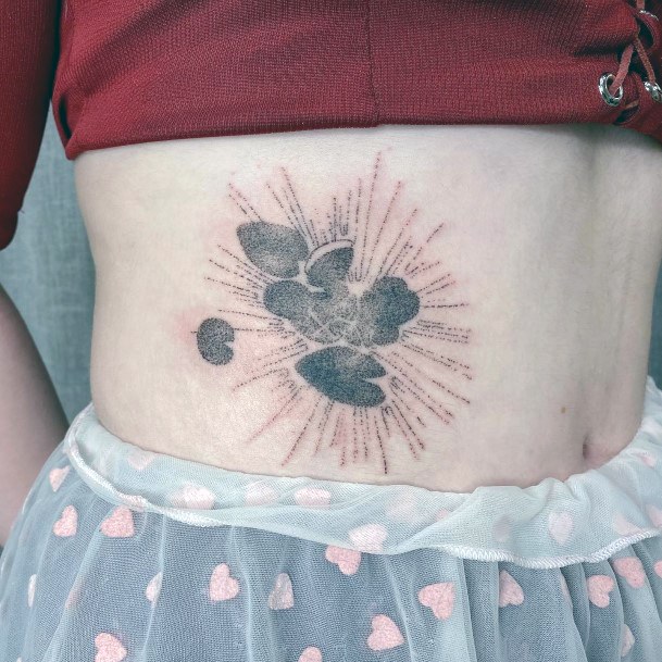 Girl With Feminine Pond Tattoo