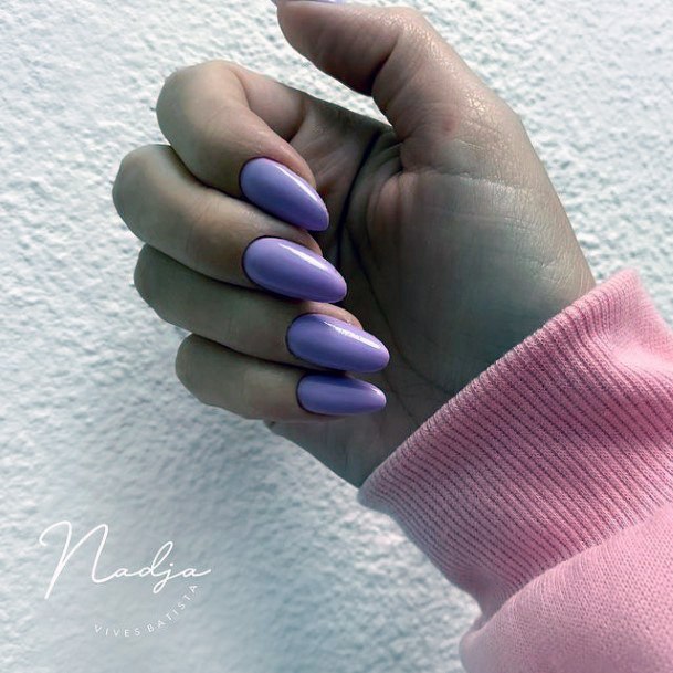 Girl With Feminine Purple Dress Nail