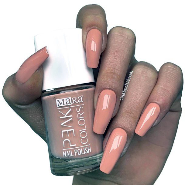 Girl With Feminine Salmon Nail