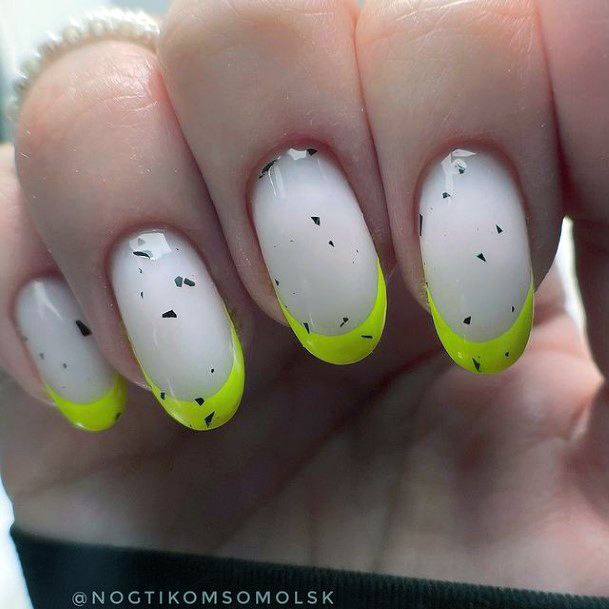 Girl With Feminine Short Summer Nail