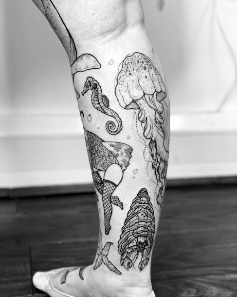 Girl With Feminine Starfish Tattoo