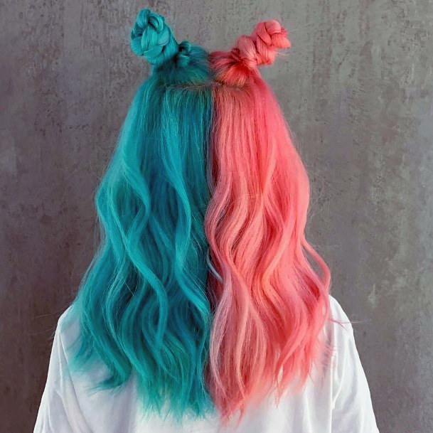 Girl With Feminine Turquoise Hairstyles