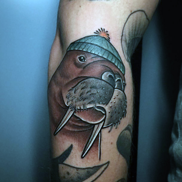 Girl With Feminine Walrus Tattoo