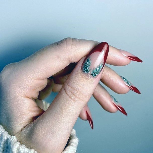 Girl With Feminine Winter Nail