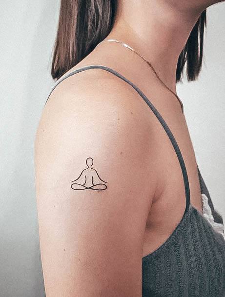 Girl With Feminine Yoga Tattoo