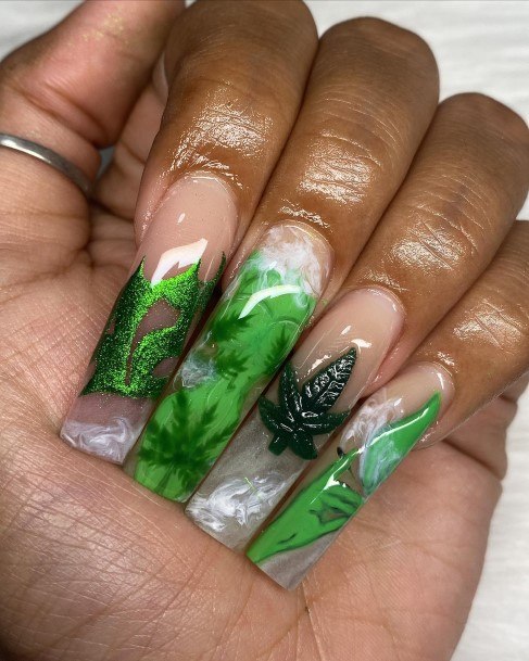 Girl With Graceful 420 Nails