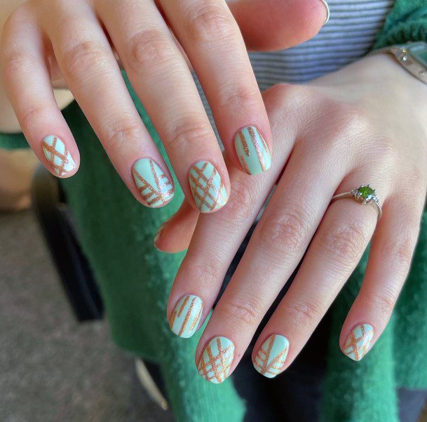 Girl With Graceful Art Deco Nails