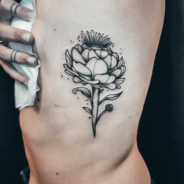 Girl With Graceful Artichoke Tattoos