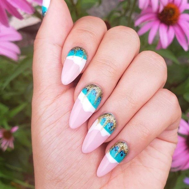 Girl With Graceful Beach Nails