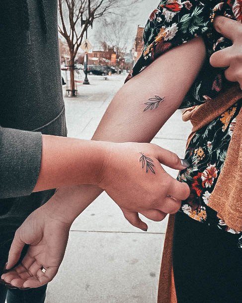 Girl With Graceful Bff Tattoos