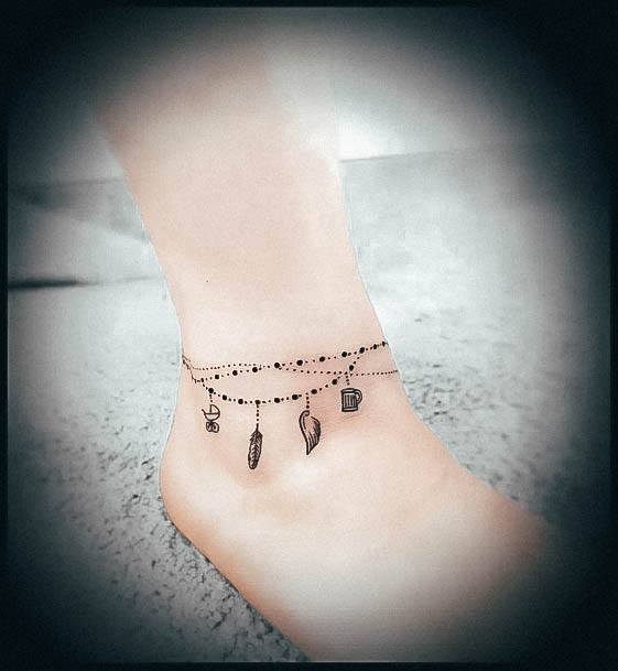 Girl With Graceful Bracelet Tattoos