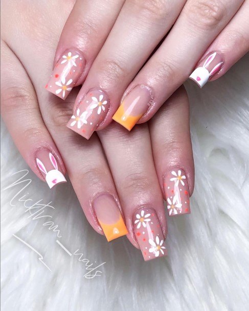 Girl With Graceful Bunny Nails