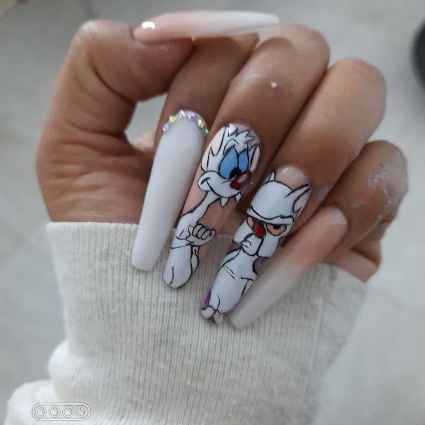 Girl With Graceful Cartoon Nails