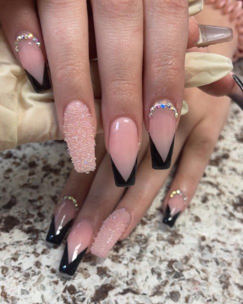 Girl With Graceful Caviar Nails