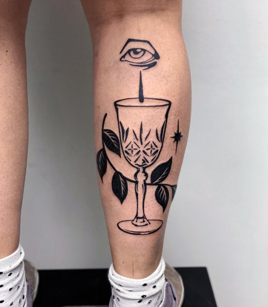 Girl With Graceful Chalice Tattoos