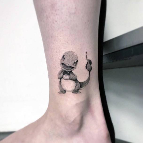 Girl With Graceful Charmander Tattoos
