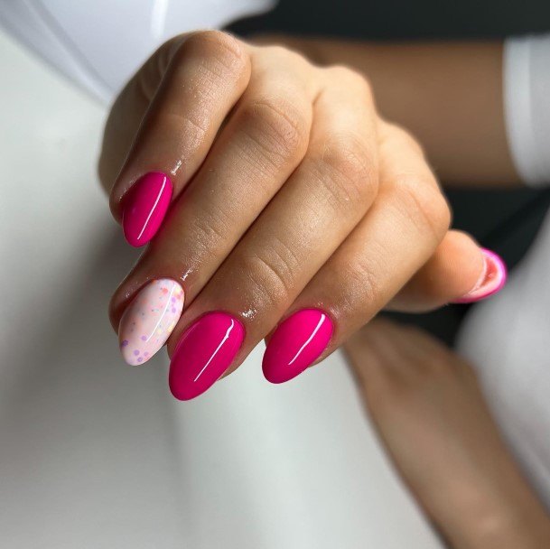 Girl With Graceful Confetti Nails