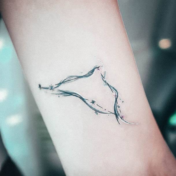 Girl With Graceful Constellation Tattoos