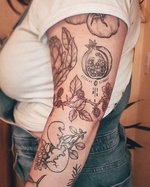 Girl With Graceful Cooking Tattoos