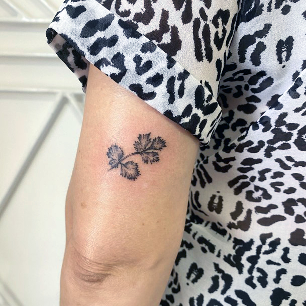 Girl With Graceful Coriander Tattoos