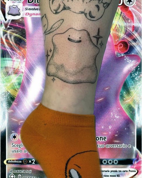 Girl With Graceful Ditto Tattoos