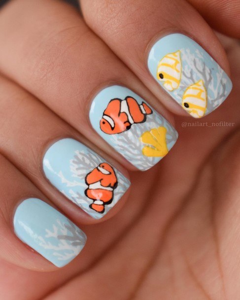 Girl With Graceful Fish Nails