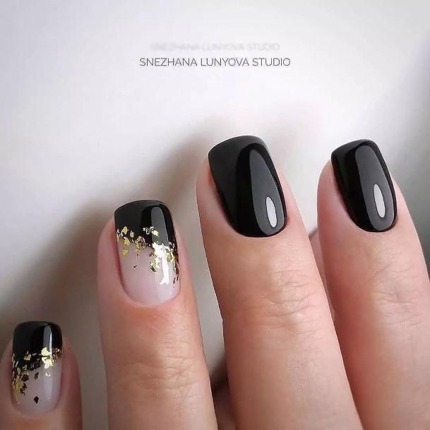 Girl With Graceful Foil Nails