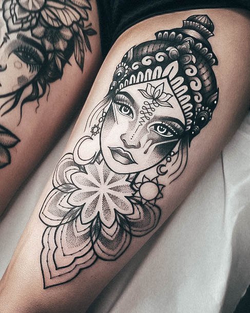 Girl With Graceful Fortune Teller Tattoos