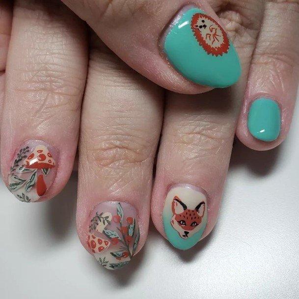 Girl With Graceful Fox Nails