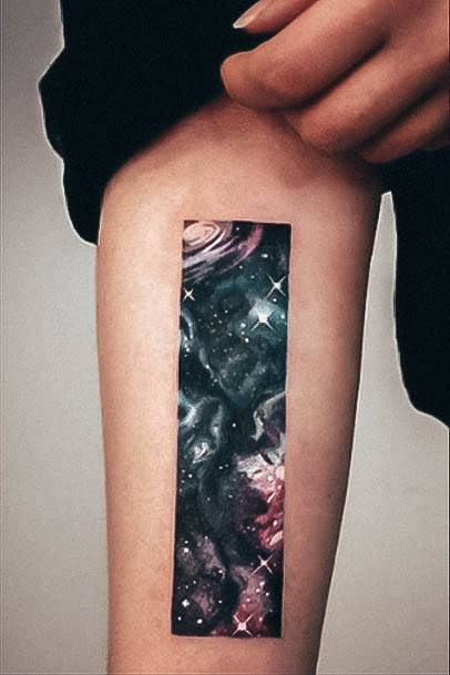 Girl With Graceful Galaxy Tattoos