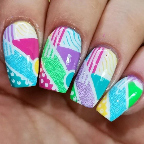 Girl With Graceful Geometric Nails