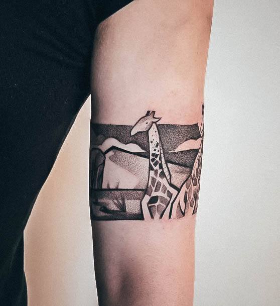 Girl With Graceful Giraffe Tattoos
