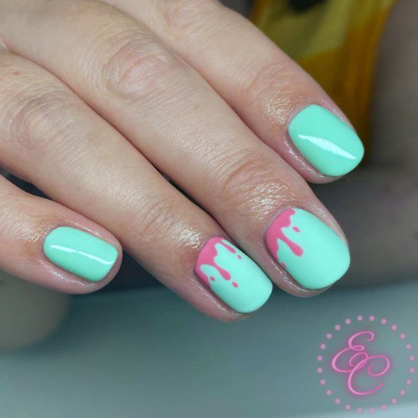 Girl With Graceful Ice Cream Nails