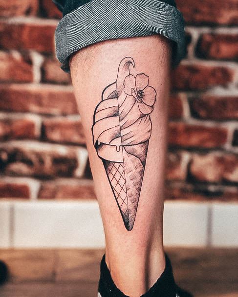 Girl With Graceful Ice Cream Tattoos