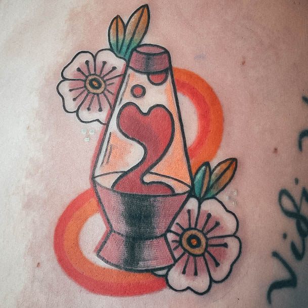 Girl With Graceful Lava Lamp Tattoos