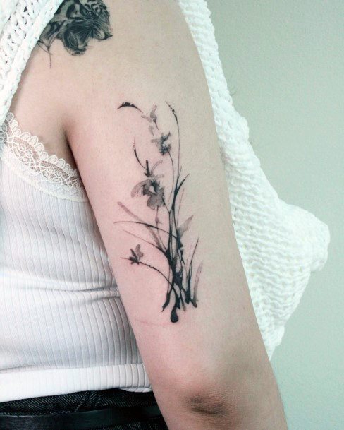 Girl With Graceful Leaf Tattoos