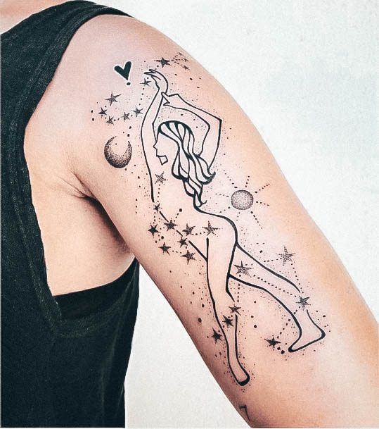Girl With Graceful Libra Tattoos