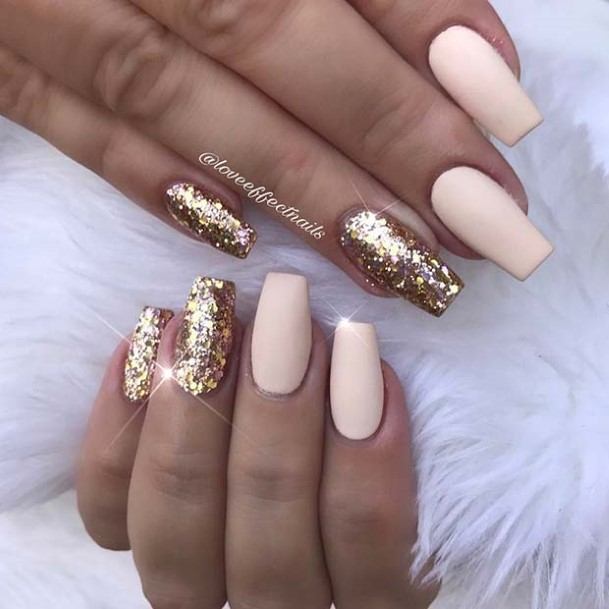 Girl With Graceful Light Nude Nails