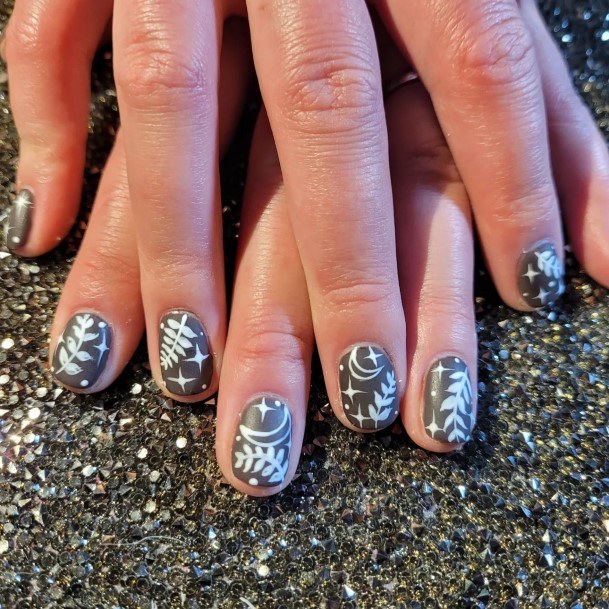 Girl With Graceful New Moon Nails