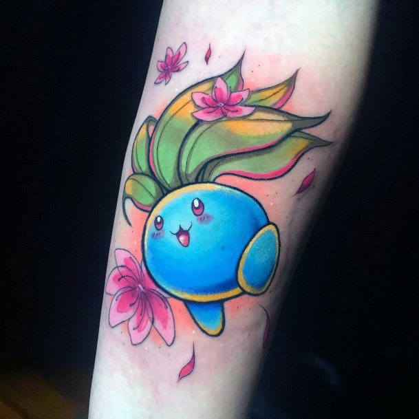 Girl With Graceful Oddish Tattoos