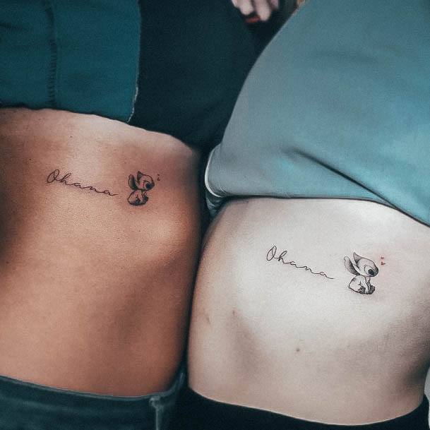 Girl With Graceful Ohana Tattoos