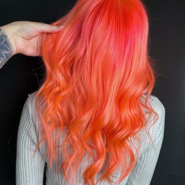 Girl With Graceful Orange Hairstyles