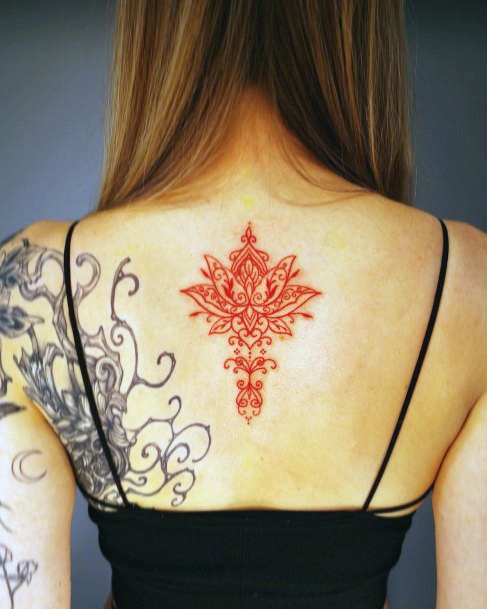 Girl With Graceful Paisley Tattoos