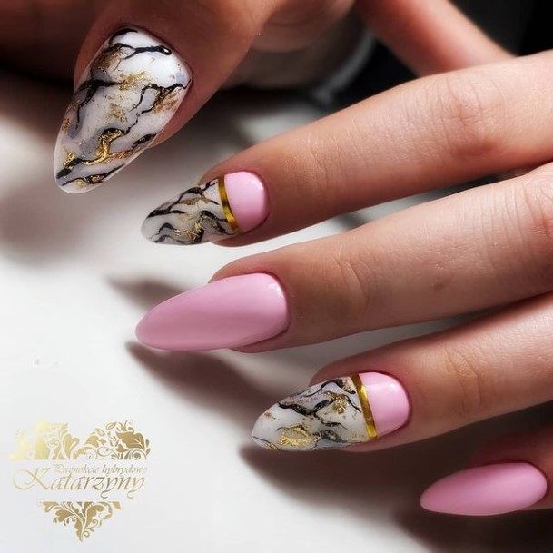 Girl With Graceful Party Nails