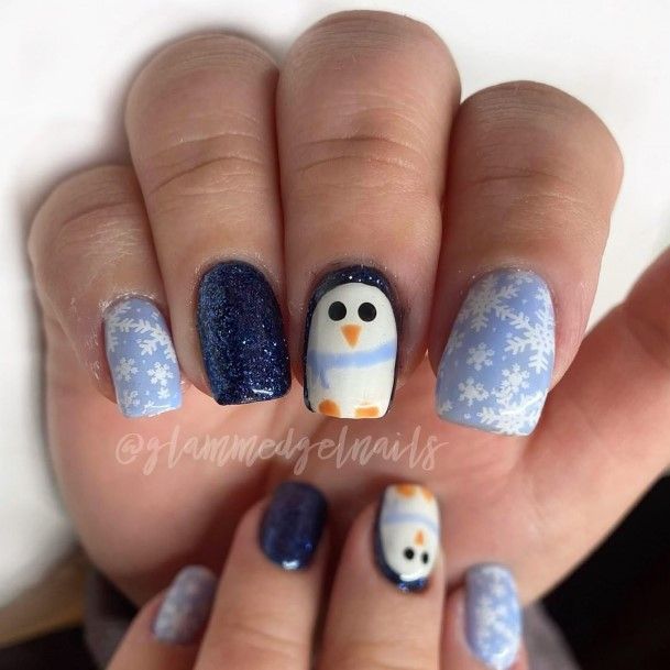 Girl With Graceful Penguin Nails