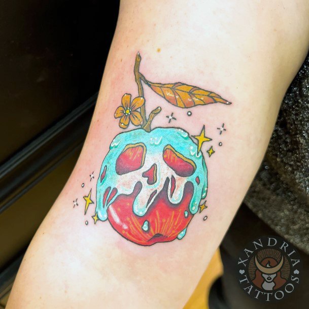 Girl With Graceful Poison Apple Tattoos