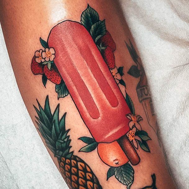 Girl With Graceful Popsicle Tattoos